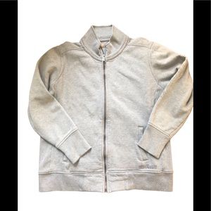 Carhartt Heavy Zip Up Sweatshirt Gray Logo On Sleeve Pockets 16/18 XL Casual